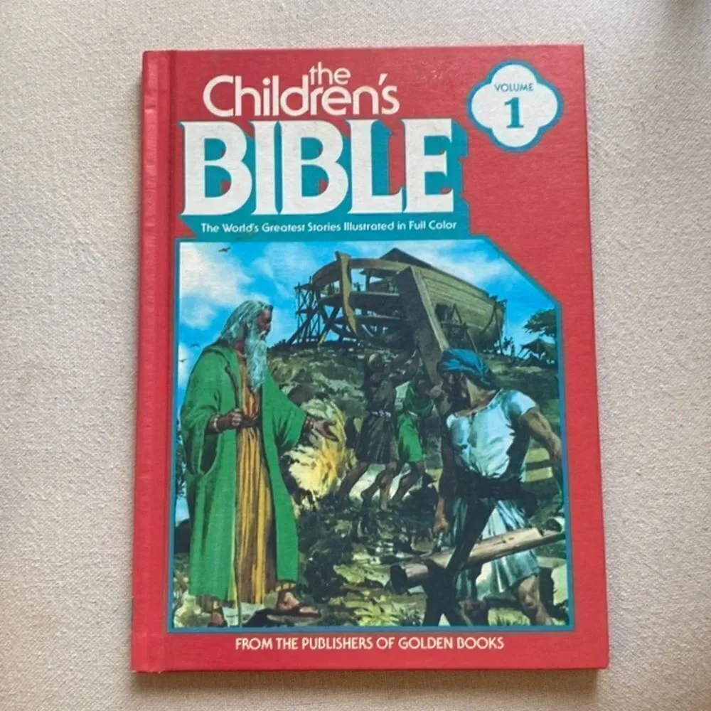 Vintage Children’s Bible Book Volume 1 and 2 Hardcover